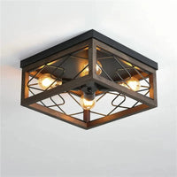 Plafonnier américain rétro à 4 têtes - Style Authentique USA | Marco Lucetti