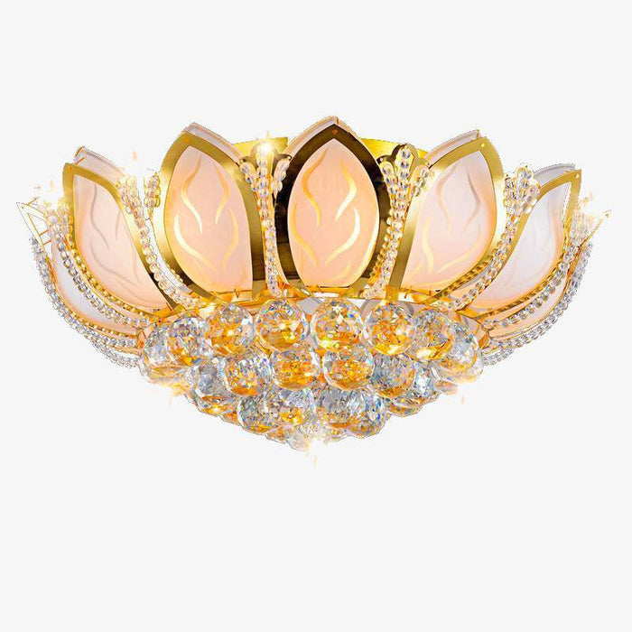 Plafonnier doré Lotus Flower