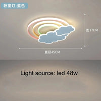 Plafonnier Arc-en-ciel pour chambre d'enfant | Marco Lucetti Bleu 45cm / Intensité variable avec RC