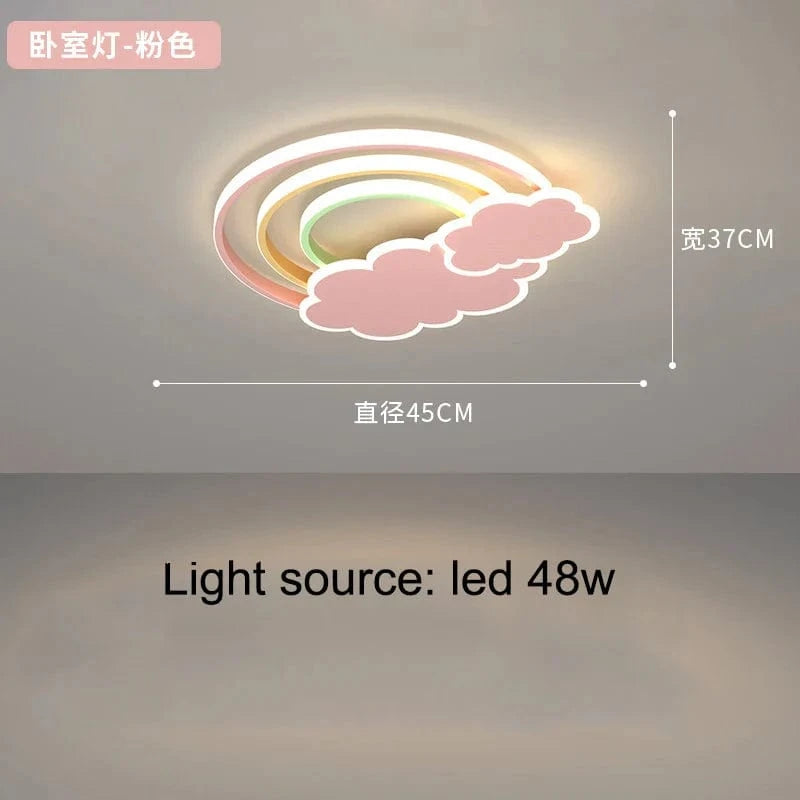 Plafonnier Arc-en-ciel pour chambre d'enfant | Marco Lucetti Rose 45cm / Intensité variable avec RC