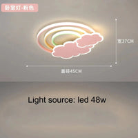 Plafonnier Arc-en-ciel pour chambre d'enfant | Marco Lucetti Rose 45cm / Intensité variable avec RC