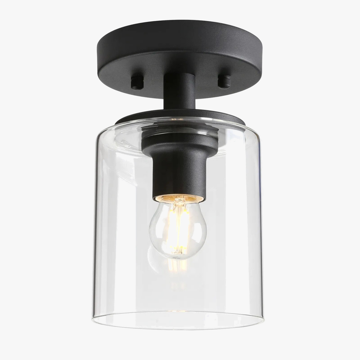 Plafonnier Élégance en Verre Transparent