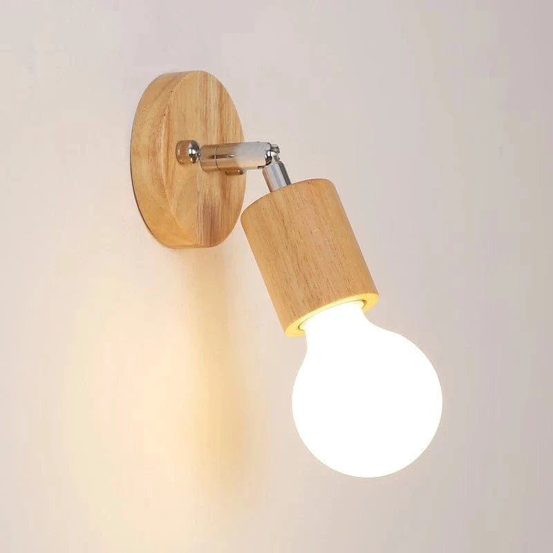 Plafonnier avec spots Projecteur de style nordique LED pour couloir ou salle à manger, design japonais en bois massif | Marco Lucetti 1 tête