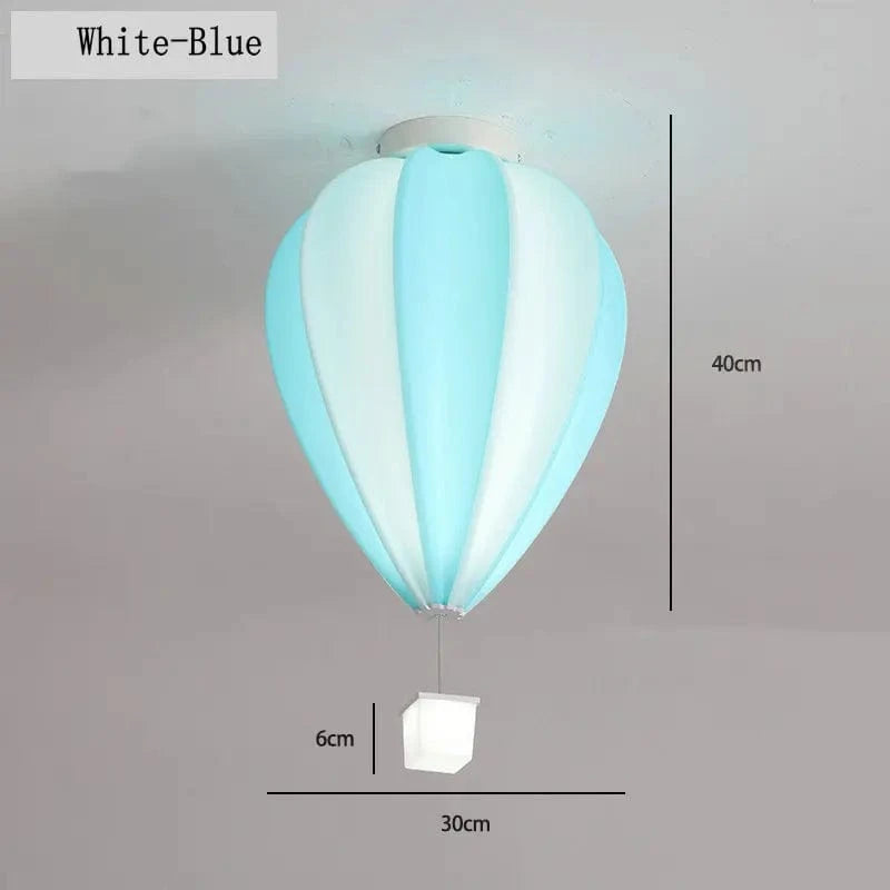 Plafonnier Ballon à Air Chaud Design Mignon avec Télécommande - Collection Exclusif Glam Maison | Marco Lucetti Blanc et bleu