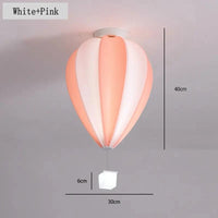 Plafonnier Ballon à Air Chaud Design Mignon avec Télécommande - Collection Exclusif Glam Maison | Marco Lucetti Blanc et rose