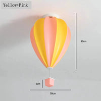 Plafonnier Ballon à Air Chaud Design Mignon avec Télécommande - Collection Exclusif Glam Maison | Marco Lucetti Jaune et rose