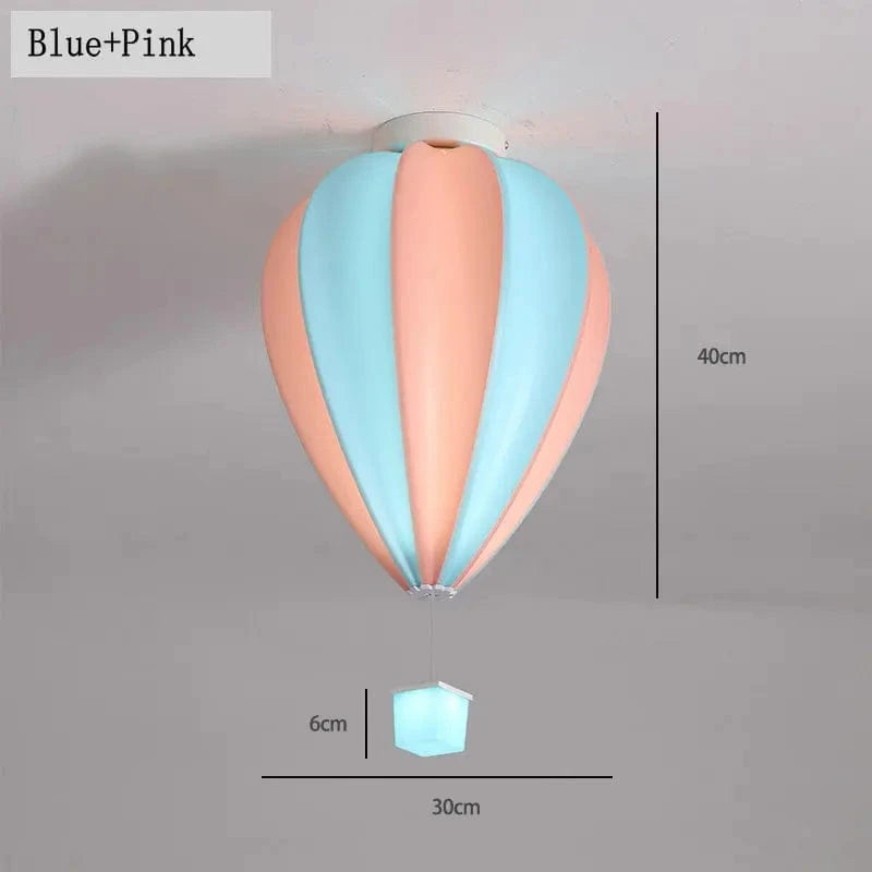 Plafonnier Ballon à Air Chaud Design Mignon avec Télécommande - Collection Exclusif Glam Maison | Marco Lucetti Rose et bleu