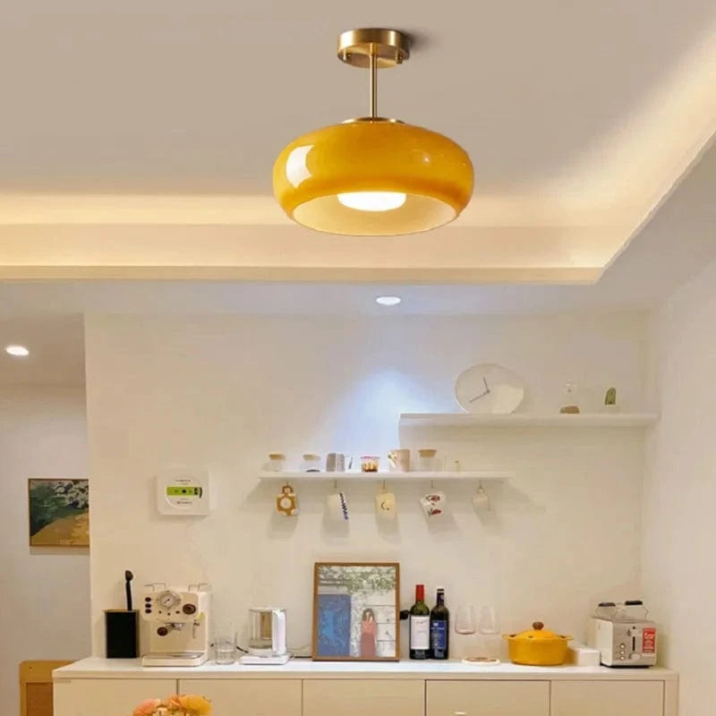 Plafonnier Bauhaus Egg Tart Simple, Taille Moyenne | Marco Lucetti