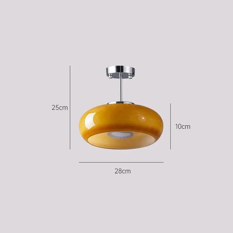 Plafonnier Bauhaus Egg Tart Simple, Taille Moyenne | Marco Lucetti B / LUMIÈRE CHAUDE