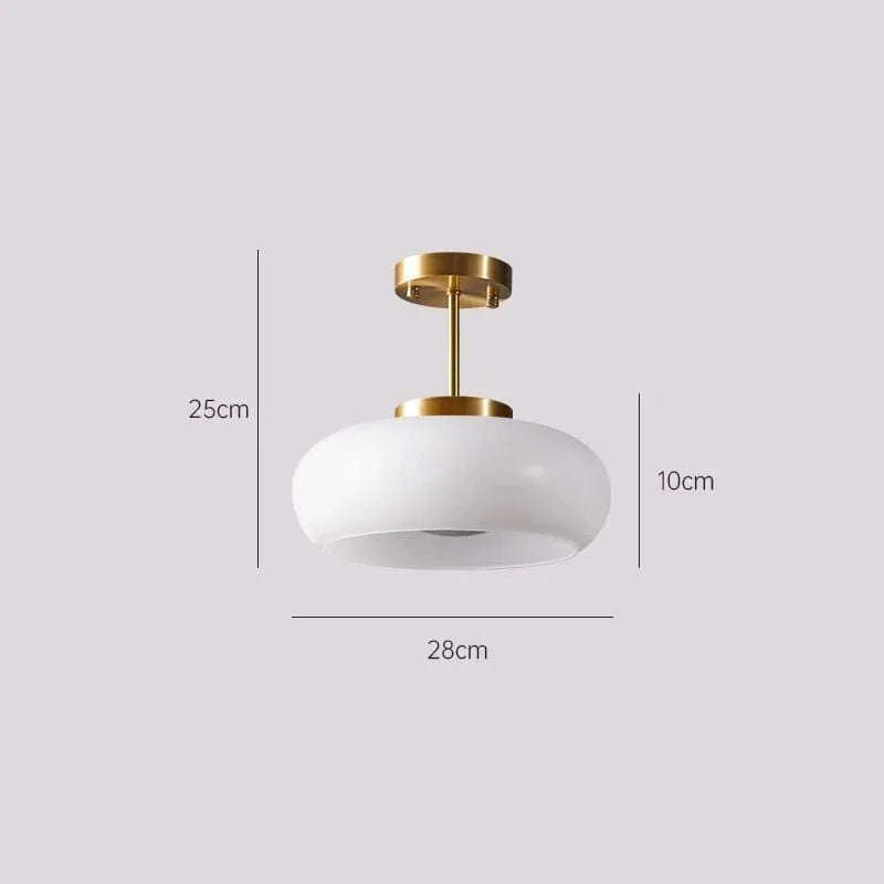 Plafonnier Bauhaus Egg Tart Simple, Taille Moyenne | Marco Lucetti C / LUMIÈRE CHAUDE