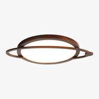 Plafonnier Benilde : Design Scandinave et Rond | Marco Lucetti A - Walnut - 37cm / Chaude