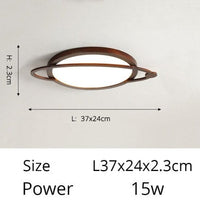 Plafonnier Benilde : Design Scandinave et Rond | Marco Lucetti A - Walnut - 37cm / Froide
