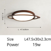 Plafonnier Benilde : Design Scandinave et Rond | Marco Lucetti A - Walnut - 47cm / Chaude