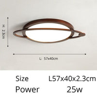 Plafonnier Benilde : Design Scandinave et Rond | Marco Lucetti A - Walnut - 57cm / Chaude