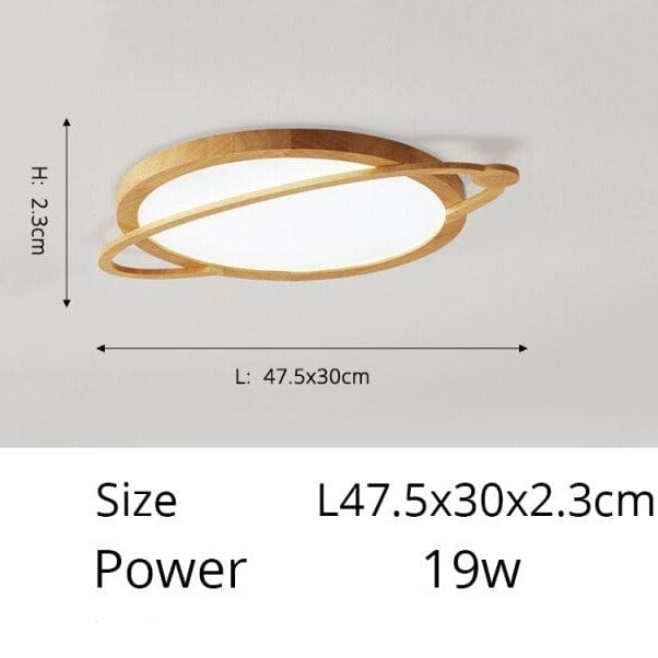 Plafonnier Benilde : Design Scandinave et Rond | Marco Lucetti A - Wooden - 47cm / Chaude