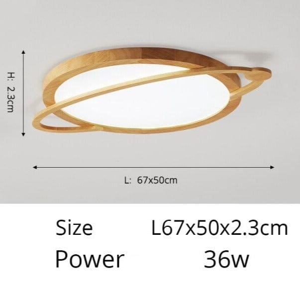 Plafonnier Benilde : Design Scandinave et Rond | Marco Lucetti A - Wooden - 67cm / Chaude