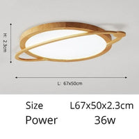 Plafonnier Benilde : Design Scandinave et Rond | Marco Lucetti A - Wooden - 67cm / Chaude