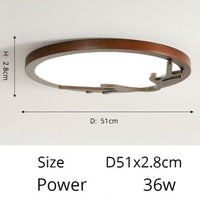 Plafonnier Benilde : Design Scandinave et Rond | Marco Lucetti B - Walnut - 51cm / Chaude