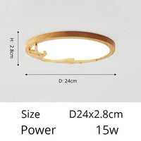 Plafonnier Benilde : Design Scandinave et Rond | Marco Lucetti B - Wooden - 24cm / Chaude