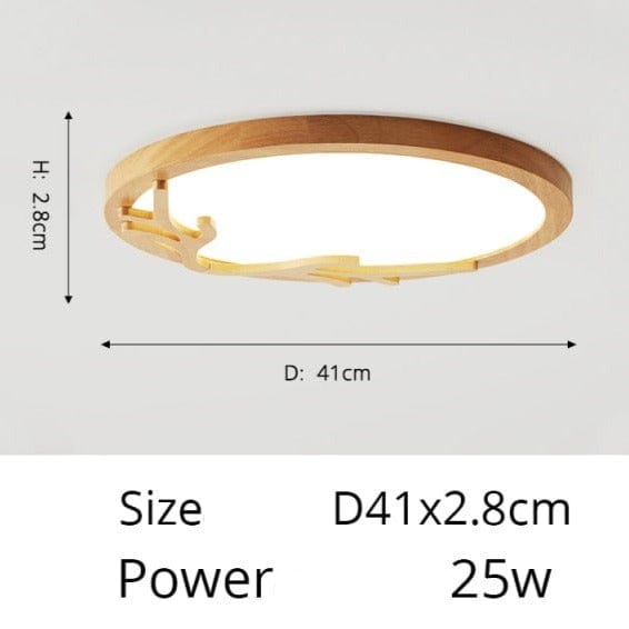 Plafonnier Benilde : Design Scandinave et Rond | Marco Lucetti B - Wooden - 41cm / Chaude