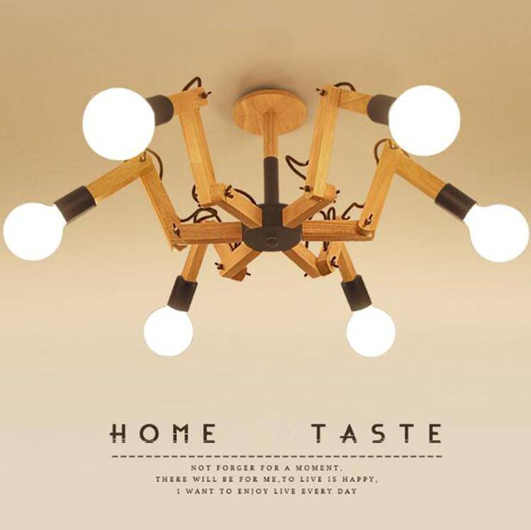 Plafonnier bois articulés - Style Scandinave | Marco Lucetti