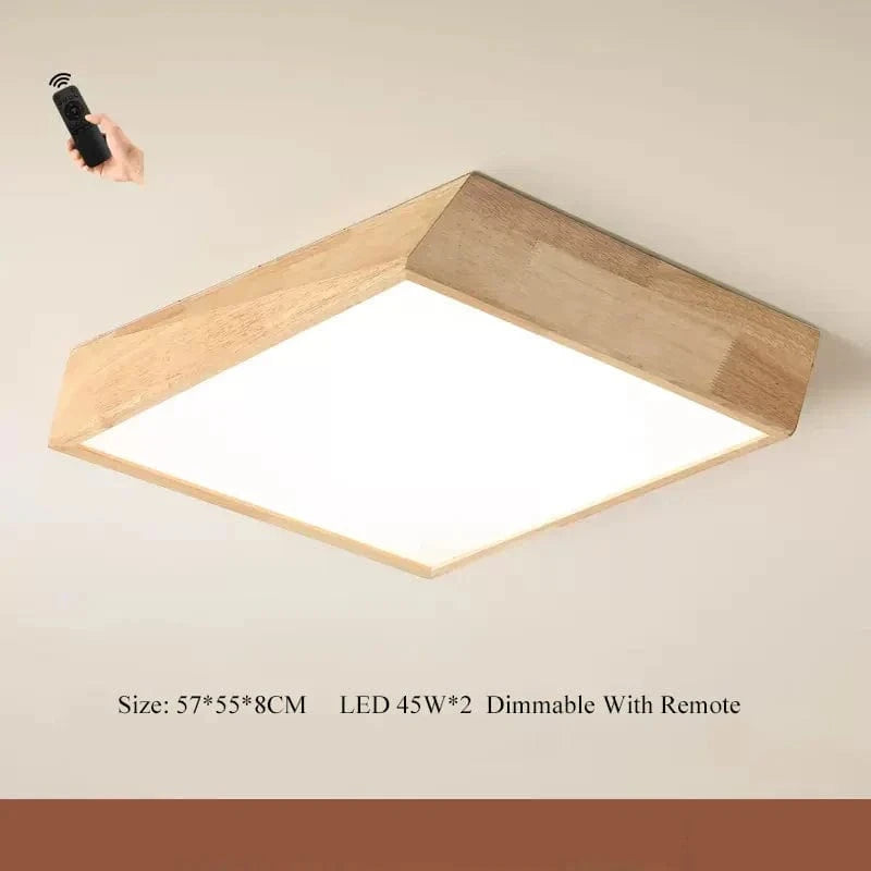 Plafonnier bois massif LED Nordikraft | Marco Lucetti 57X50X8CM