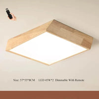 Plafonnier bois massif LED Nordikraft | Marco Lucetti 57X50X8CM