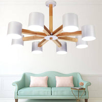 Plafonnier bois multi-spots cyclindrés | Marco Lucetti