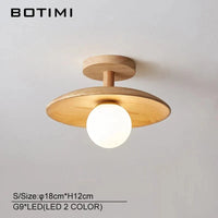 Plafonnier bois naturel contemporain | Marco Lucetti S-LED 2 COULEURS