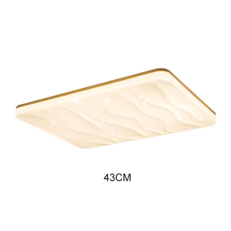 Plafonnier bois nordique japonais LED | Marco Lucetti Carré 43cm / Blanc chaud