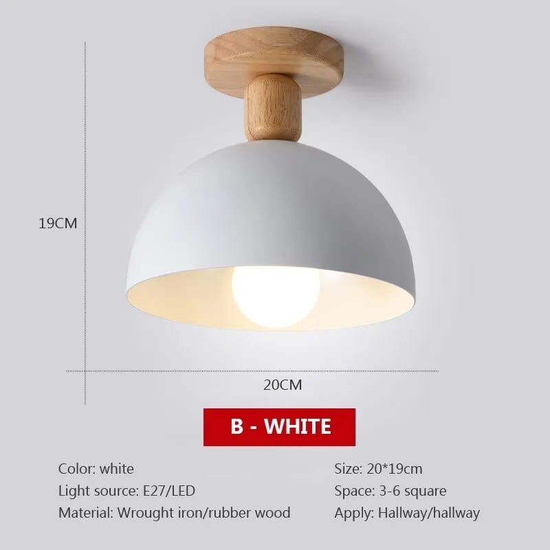 Plafonnier Bois Nordique LED Circulaire. | Marco Lucetti CL130 B Blanc / Blanc froid