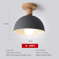 Plafonnier Bois Nordique LED Circulaire. | Marco Lucetti CL130B Gris / Blanc froid