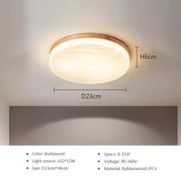 Plafonnier Bois Nordique Moderne | Marco Lucetti A23CM / Lumière blanche