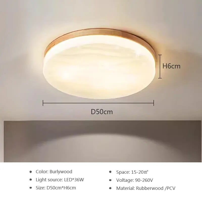 Plafonnier Bois Nordique Moderne | Marco Lucetti A50CM / Lumière blanche