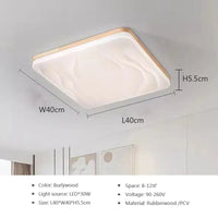 Plafonnier Bois Nordique Moderne | Marco Lucetti B40CM / Lumière blanche