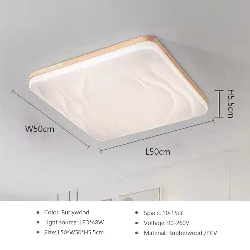 Plafonnier Bois Nordique Moderne | Marco Lucetti B50CM / Lumière blanche