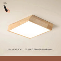 Plafonnier BOTIMI Bois Massif LED Modèle Nordique | Marco Lucetti 48x45x8CM