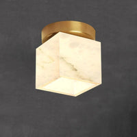 Plafonnier Boule de marbre lumière d'entrée Led luxe en laiton doré Luminaire | Marco Lucetti