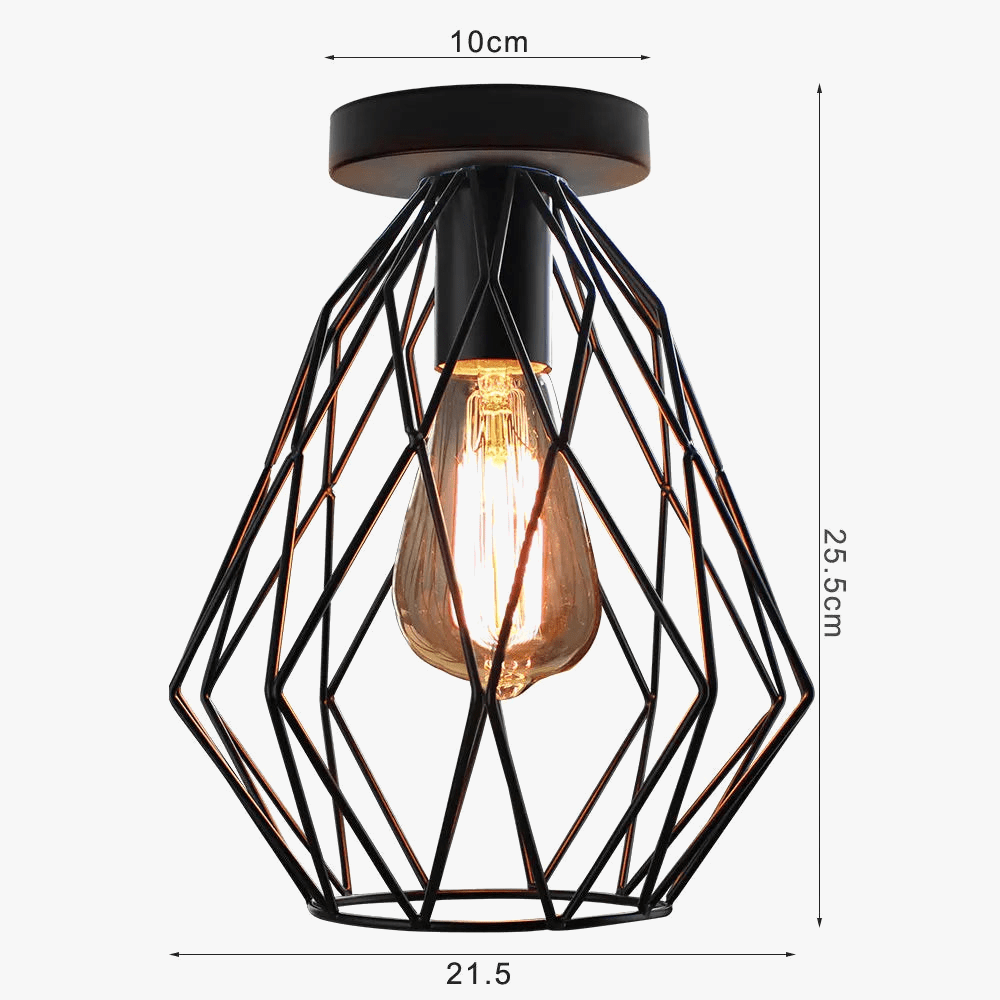 Plafonnier Cage en fer - Style Urbain | Marco Lucetti