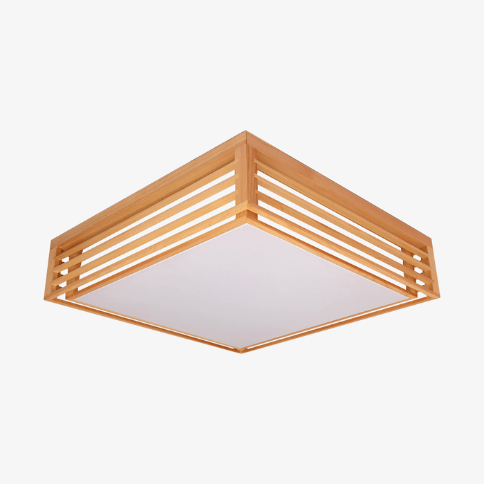 Plafonnier carré en bois à LED - Style Japanese | Marco Lucetti
