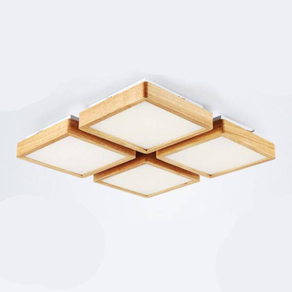 Plafonnier carré en bois LED | Marco Lucetti