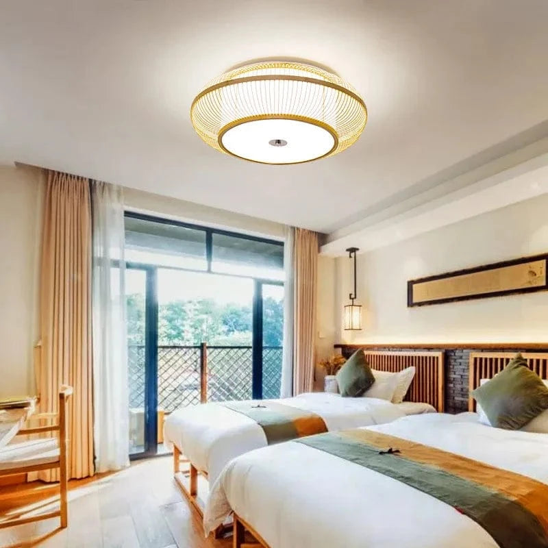 Plafonnier Chinois en Bois de Grande Taille  | Marco Lucetti