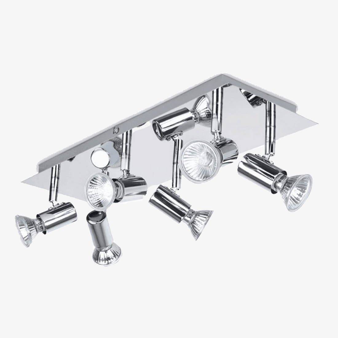 Plafonnier Chrome 6 Spots LED