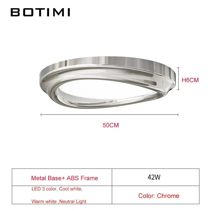 Plafonnier Chrome Art Déco Moderne - Éclat contemporain | Marco Lucetti LED 50CM 3 couleurs