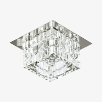 Plafonnier Cristal Cubique Chromé