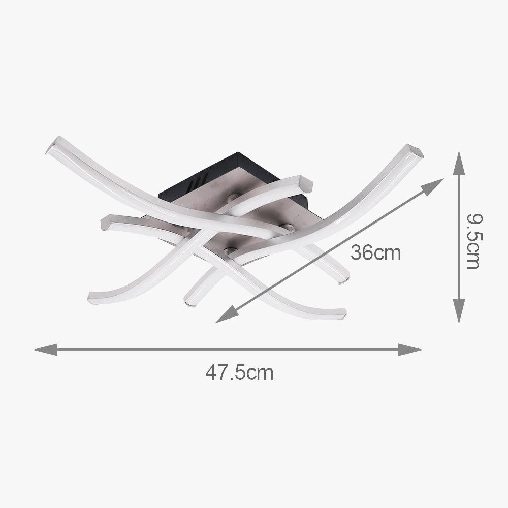 Plafonnier chromé LED Ondulux | Marco Lucetti