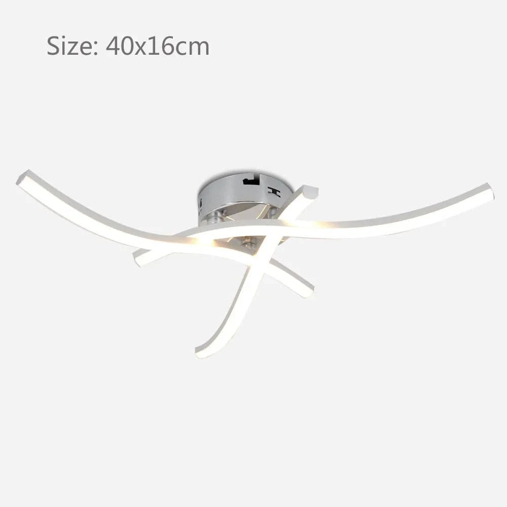 Plafonnier chromé LED Ondulux | Marco Lucetti 18W / Blanc chaud | Pas de télécommande