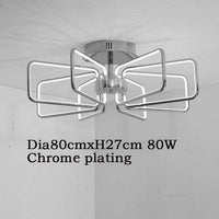 Plafonnier Chromé LED Rectangles Modernes | Marco Lucetti Plafonnier 80cm / Froide