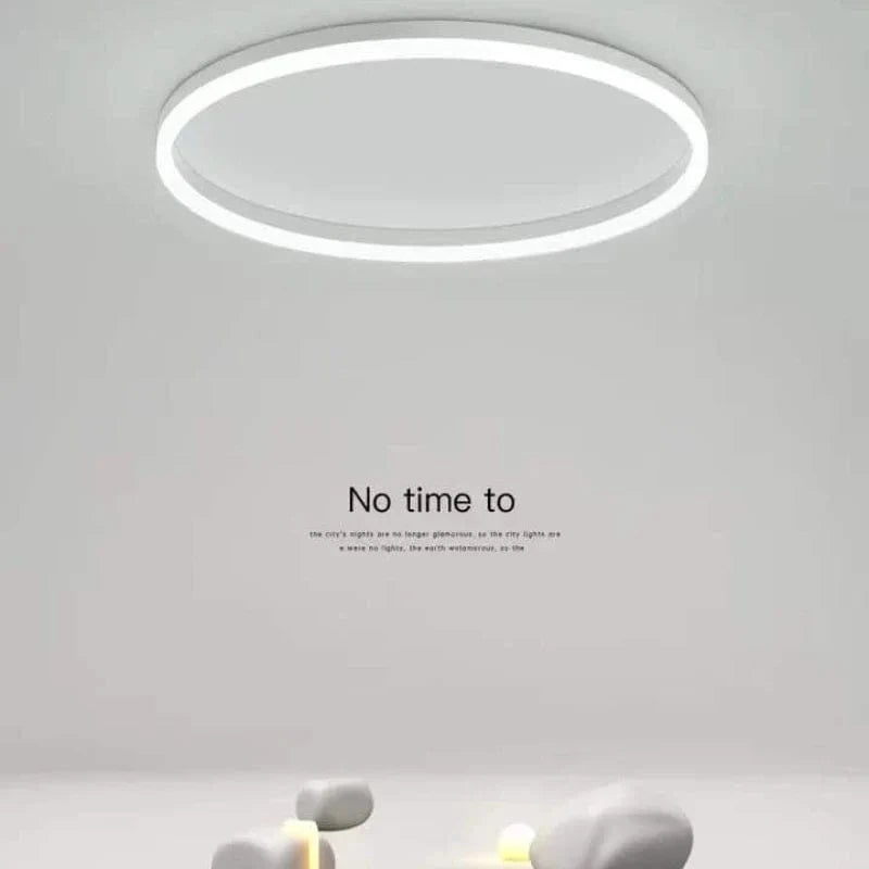 Plafonnier circulaire Alec nordique pour salon salle à manger chambre - Lampe de plafond LED Lampa Sufitowa | Marco Lucetti Blanc 50 H6CM-50W / Lumière froide