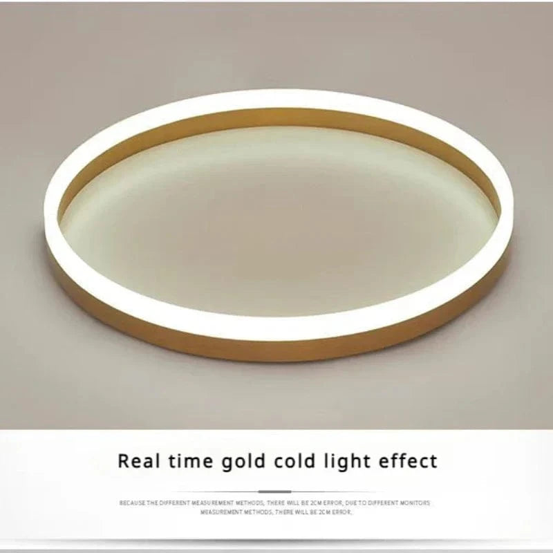 Plafonnier circulaire Alec nordique pour salon salle à manger chambre - Lampe de plafond LED Lampa Sufitowa | Marco Lucetti Doré 40 H6CM-35W / Lumière froide